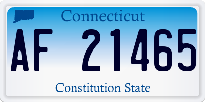 CT license plate AF21465