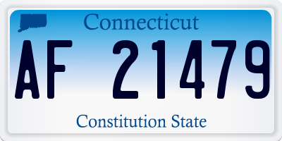 CT license plate AF21479