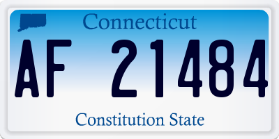 CT license plate AF21484