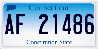 CT license plate AF21486