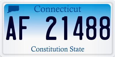 CT license plate AF21488