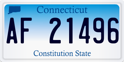 CT license plate AF21496