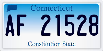 CT license plate AF21528