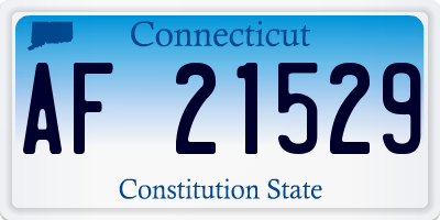 CT license plate AF21529