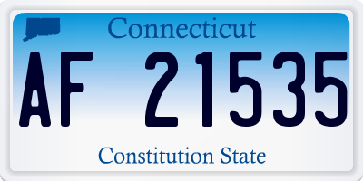 CT license plate AF21535