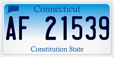 CT license plate AF21539