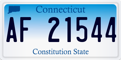 CT license plate AF21544