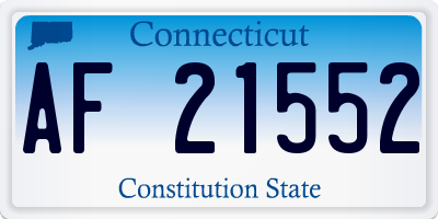 CT license plate AF21552