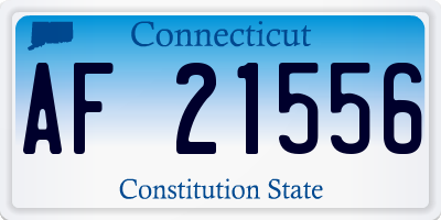 CT license plate AF21556