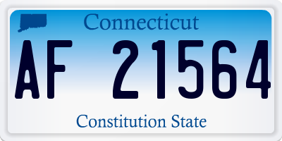 CT license plate AF21564