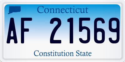 CT license plate AF21569