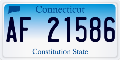 CT license plate AF21586