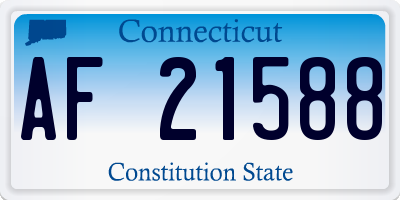 CT license plate AF21588