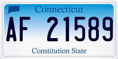 CT license plate AF21589
