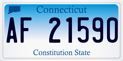 CT license plate AF21590