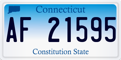 CT license plate AF21595