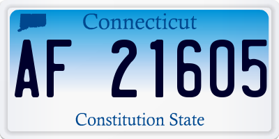 CT license plate AF21605