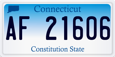 CT license plate AF21606