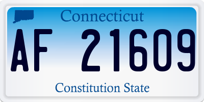 CT license plate AF21609