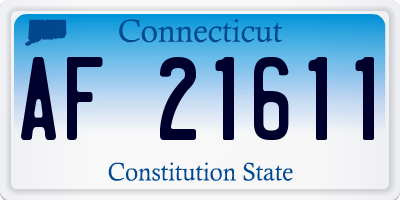 CT license plate AF21611