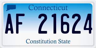 CT license plate AF21624