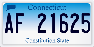 CT license plate AF21625