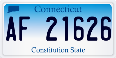 CT license plate AF21626