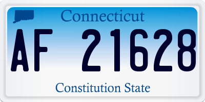 CT license plate AF21628