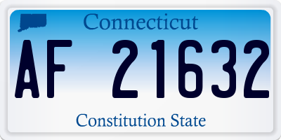 CT license plate AF21632