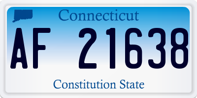 CT license plate AF21638