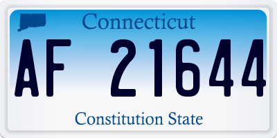 CT license plate AF21644