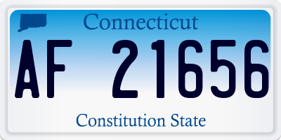CT license plate AF21656
