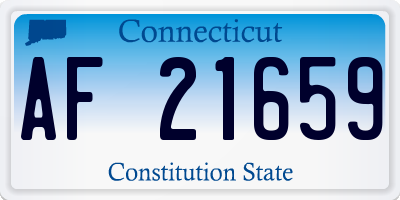 CT license plate AF21659