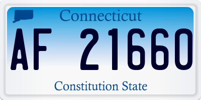 CT license plate AF21660