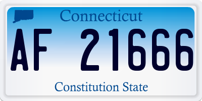 CT license plate AF21666