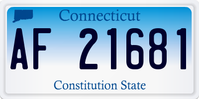 CT license plate AF21681