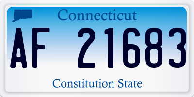 CT license plate AF21683