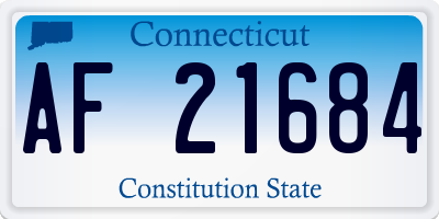 CT license plate AF21684