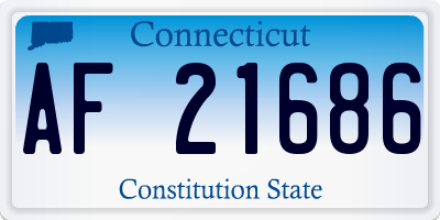 CT license plate AF21686