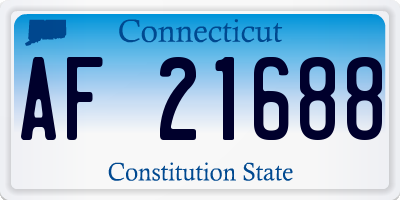 CT license plate AF21688