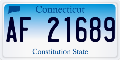 CT license plate AF21689