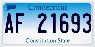 CT license plate AF21693