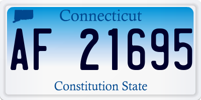 CT license plate AF21695