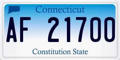 CT license plate AF21700