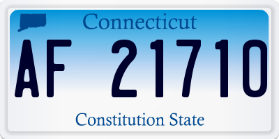 CT license plate AF21710