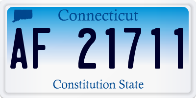 CT license plate AF21711