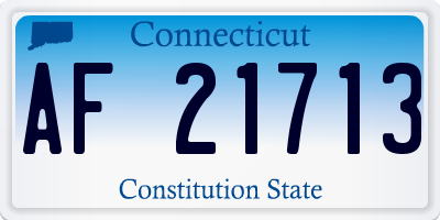 CT license plate AF21713