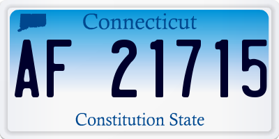 CT license plate AF21715