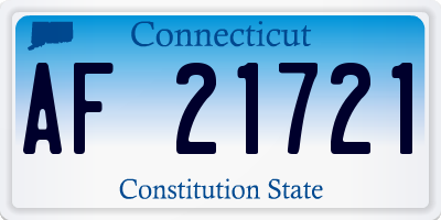 CT license plate AF21721