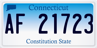 CT license plate AF21723